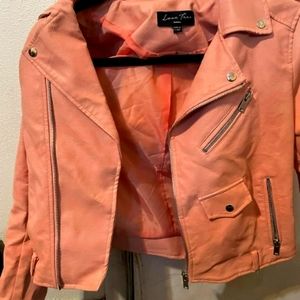 I'm selling a light pink motor jacket.